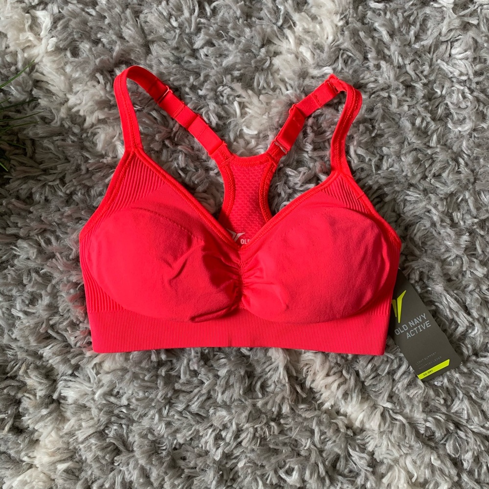 NWT Old Navy Medium support sports bra pink xsmall